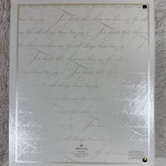 Vintage Hallmark Wedding Album 'And Two Shall Become One' Mark 10:8 Ivory Gold - Picture 13 of 16